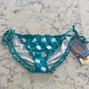 Coco Rave Teal and White Polka Dot Bikini Bottoms